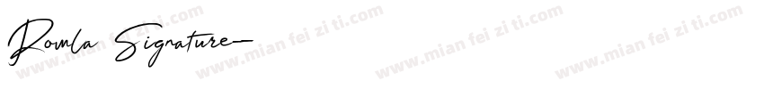 Romla Signature字体转换